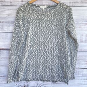 Aeropostal Women’s Black White Popcorn Knit Metallic Sweater Top Size Medium